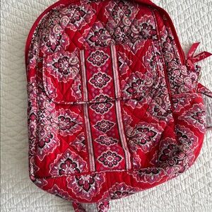 Vera Bradley Red and Pink Paisley Backpack